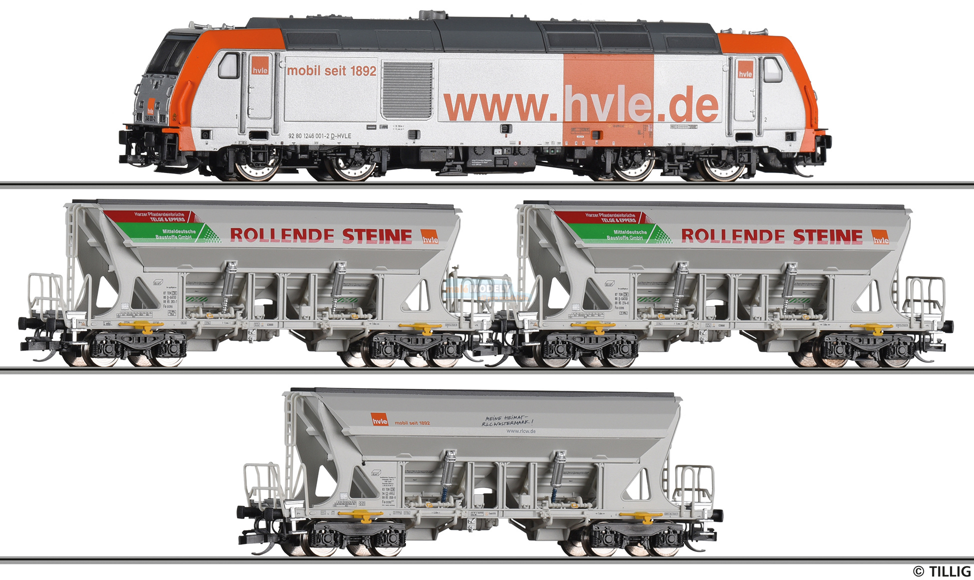 Set nákladního vlaku „Schottertransport der HVLE“ - (31.03.2023)