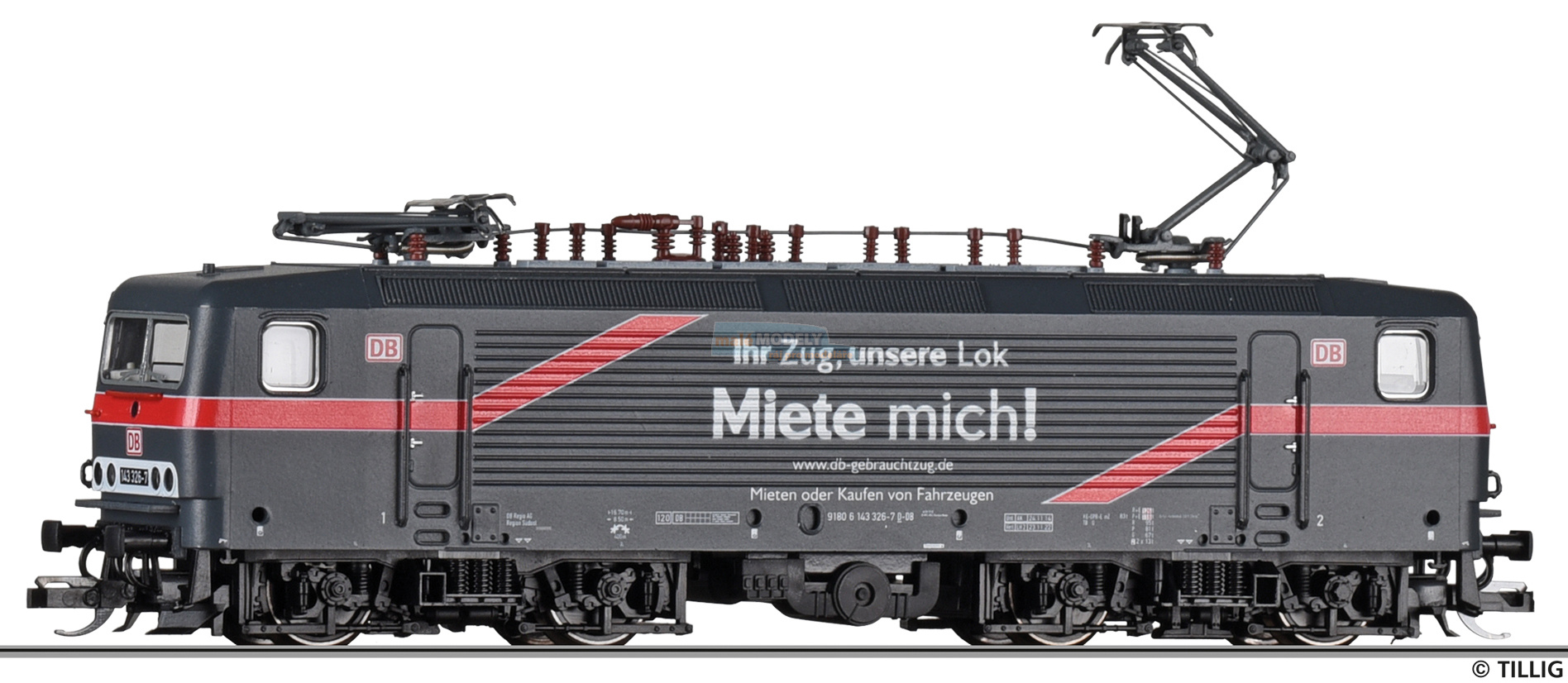 Elektrická lokomotiva 143 326-7 „Miete mich“ - (31.03.2023)