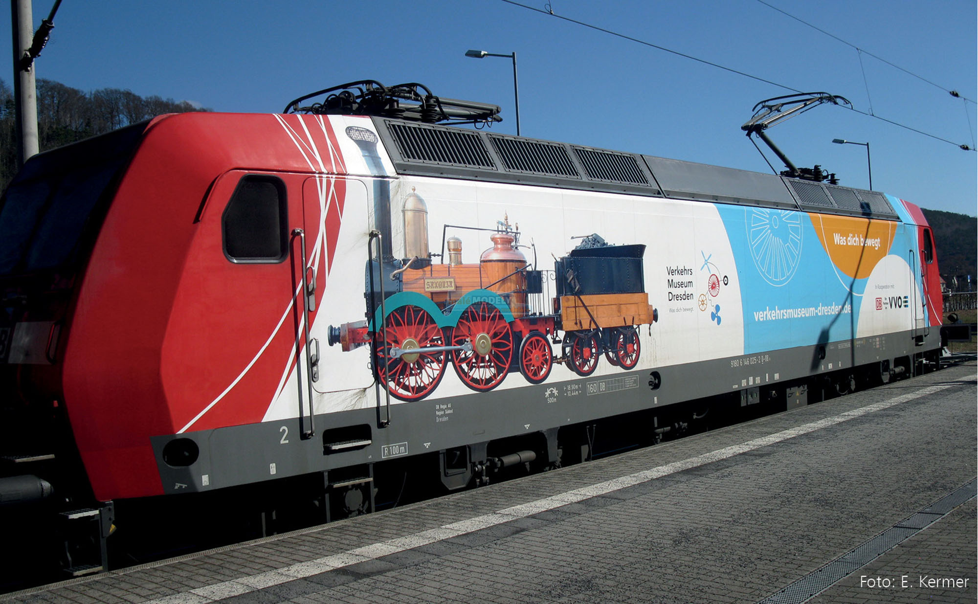 Elektrická lokomotiva 146 025 „VVO / Verkehrsmuseum Dresden“ - (31.03.2023)