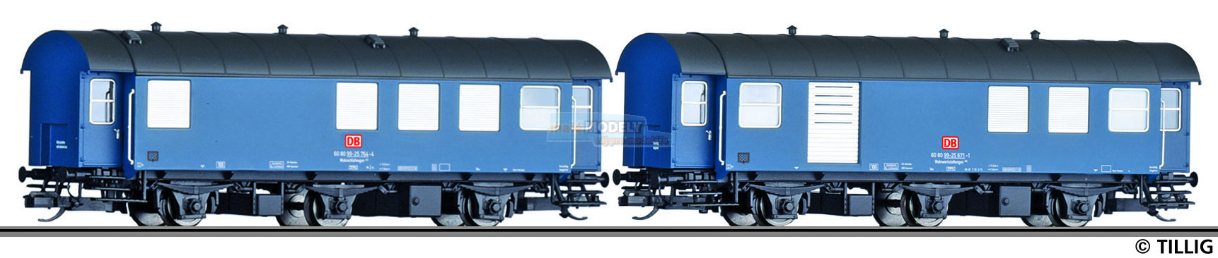 Bahndienstwagen-Paar der DB AG, bestehend aus zwei Umbauwagen, Ep. V