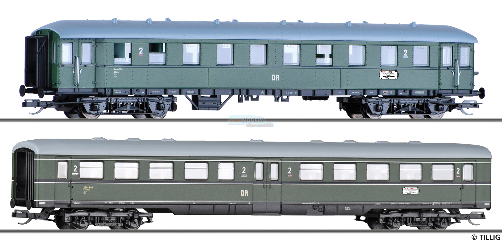 Set tří osobních vozů D 118 Leipzig-Köln, DR, (31.03.2024)