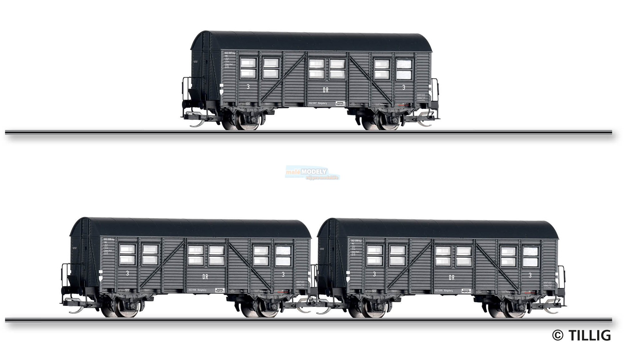 Reisezugwagenset der DRG, bestehend aus drei Reisezugwagen Mci-43, (31.03.2025), Ep. II