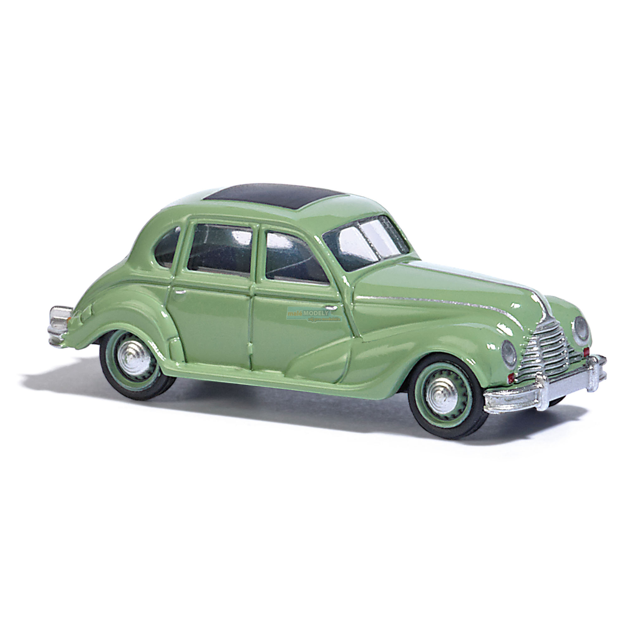 Auto oso EMW 340 limuzína, světle zelená