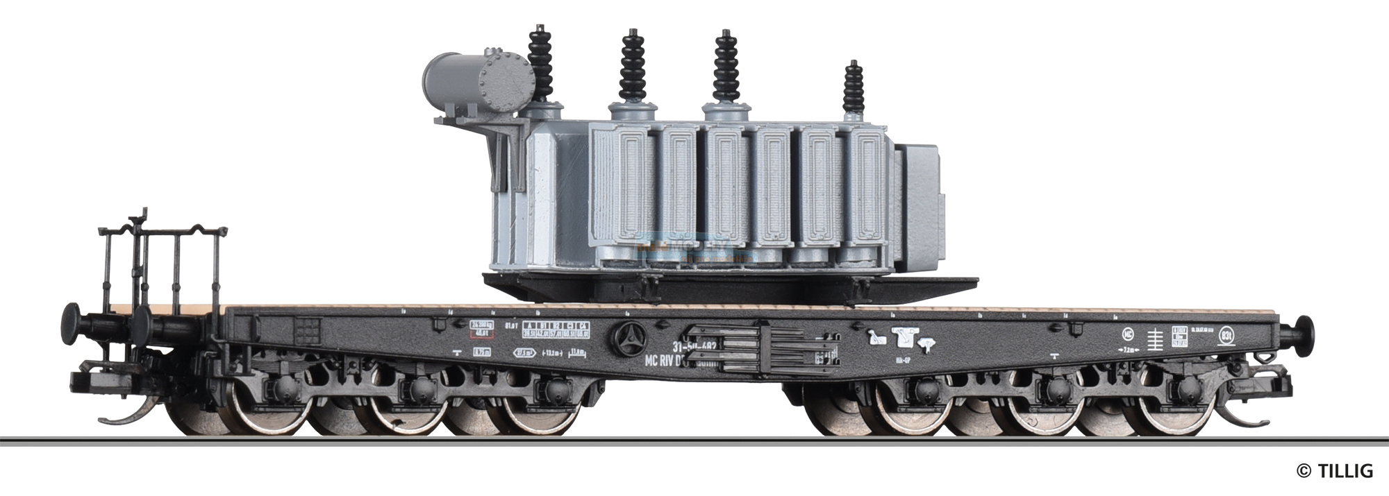 Schwerlastwagen, beladen mit Transformator, DR, Ep. IV