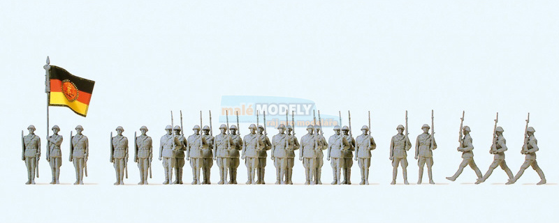 Nebarvené figurky - Vojáci, 25 ks