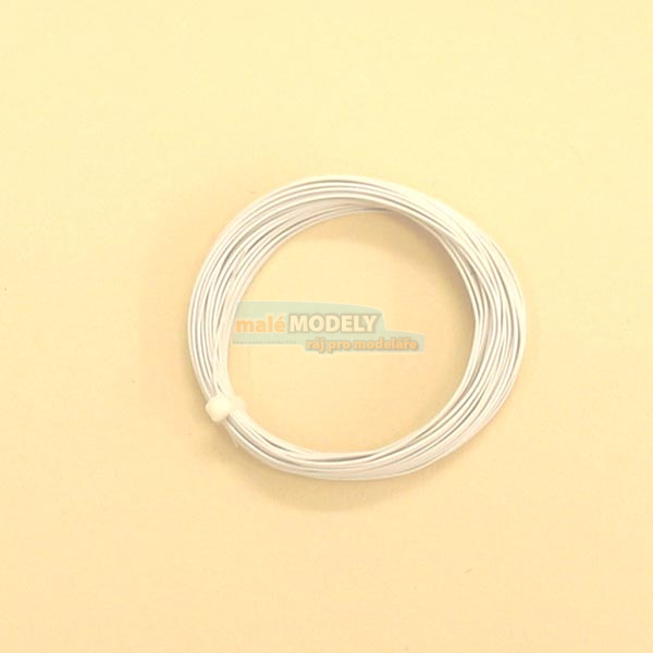 Kabel bílý 10 m, 0,14 mm2