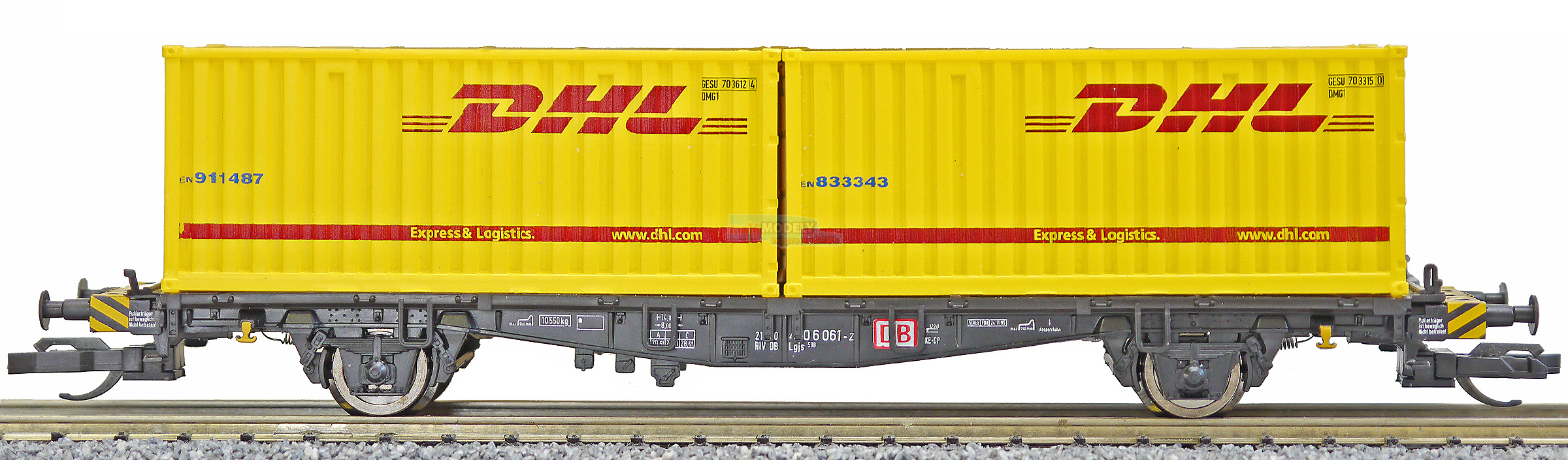 Kontejnerový vůz DHL, (žluté)