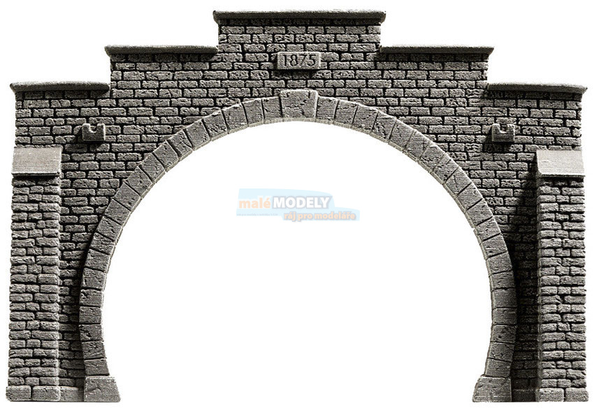 Zeï kamenná šedá -portál tunelu dvojkolejný