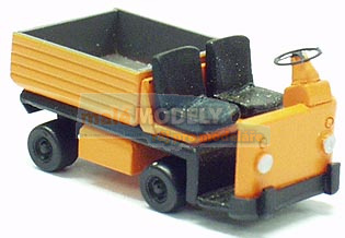 Plošinový vozík s korbou - oranžový