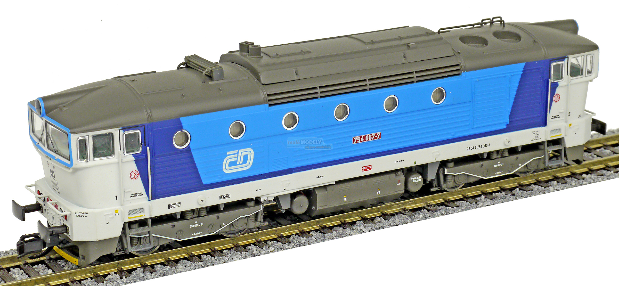Dieselová lokomotiva řady 754 se zvukem