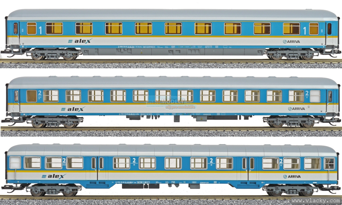 Set tří rychlíkových vozů <b>alex</b>