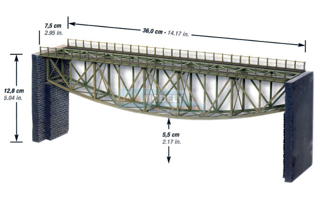 Železniční most ocelový přímý 360 mm