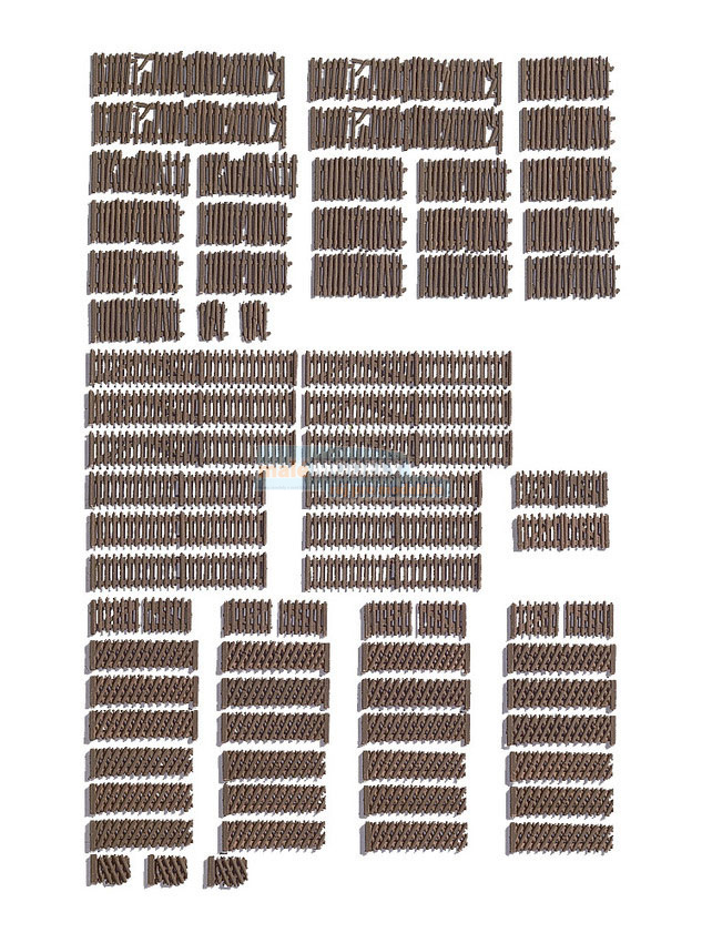 Ploty - sada  - zahradní 270cm, (72 ks)