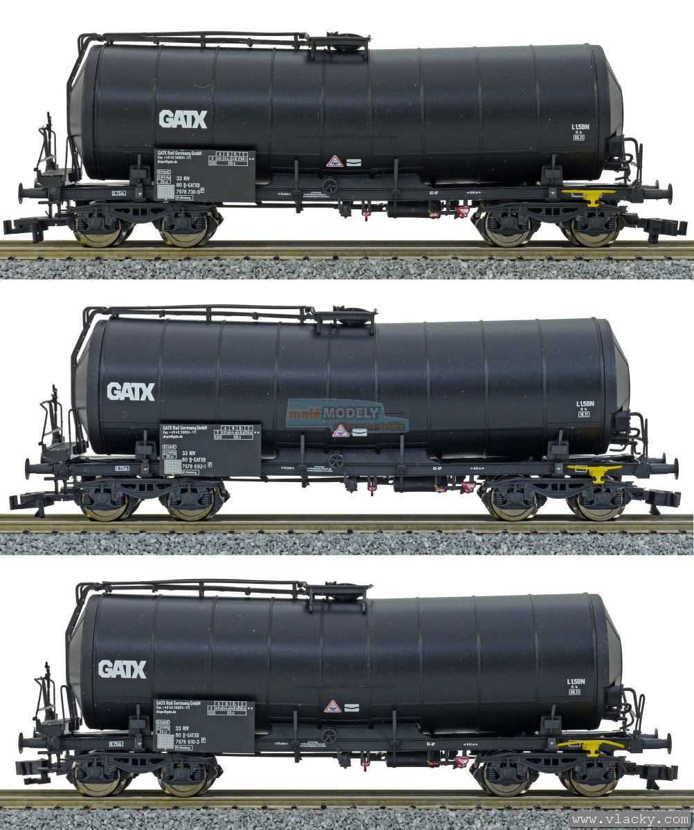 Set tří cisternových vozů - GATX- 