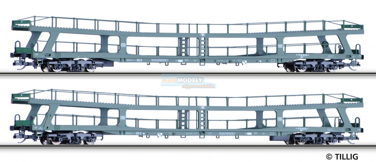 Set 2 vozů DDm 915 pro přepravu automobilů